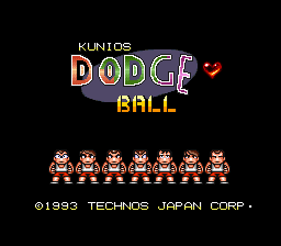 Kunio-kun no Dodge Ball - Zenin Shuugou! Title Screen